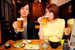 ビールと2人